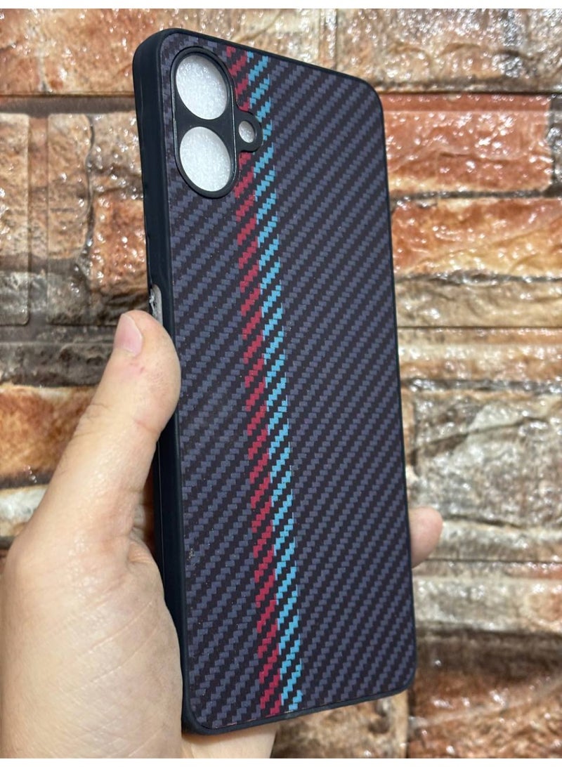 غطاء خلفي مخطط بألوان مختلفة متوافق مع هاتف سامسونج A06 / A07 - Image 2